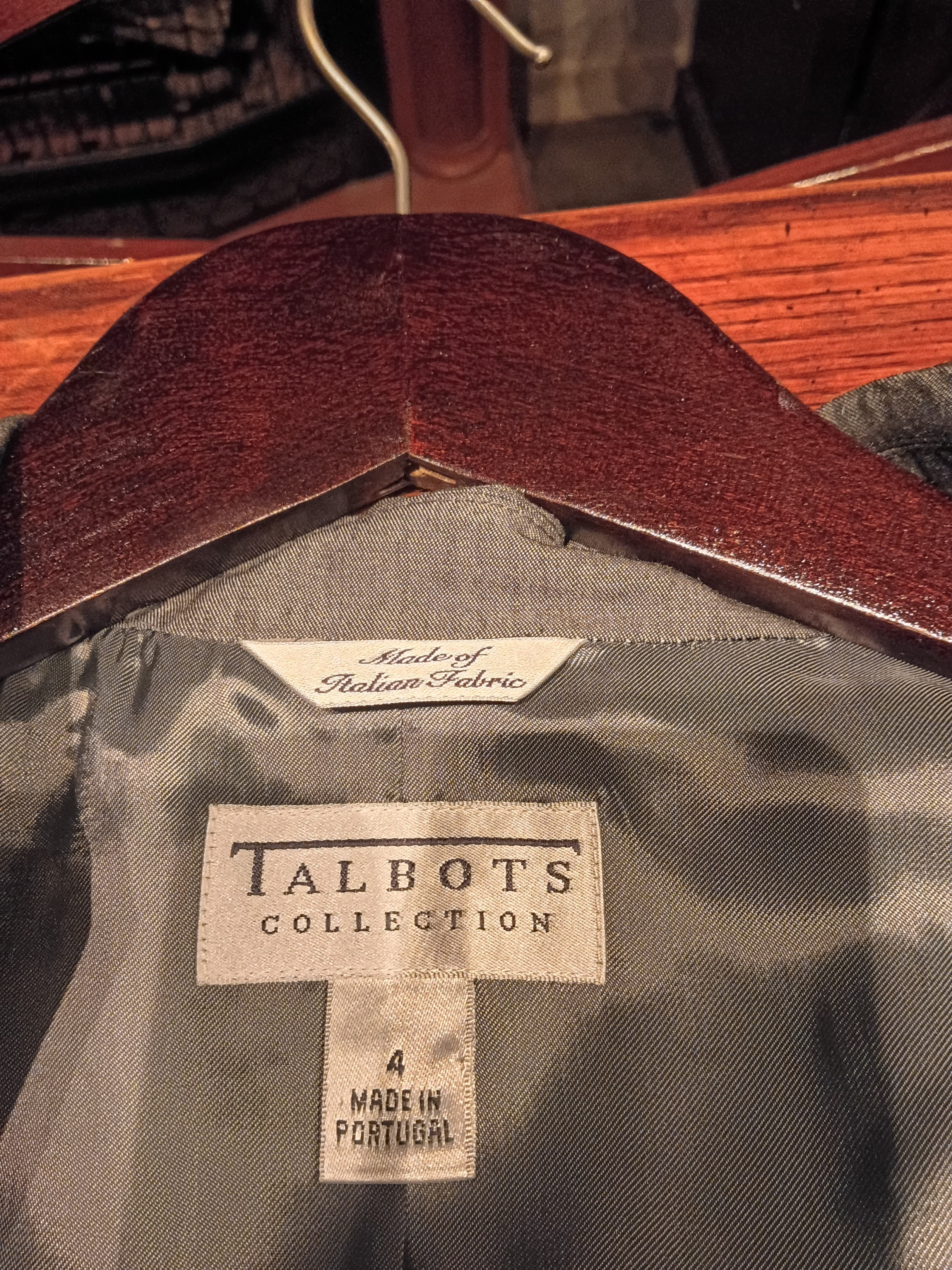 Vintage Talbots Women's Gray Long Trench Coat Pant Suit — image 4 of 7